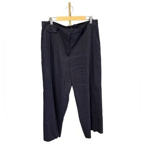 Theory Wide-Leg Linen Pants | Dark Blue | Size 12 | Style #1073217R
